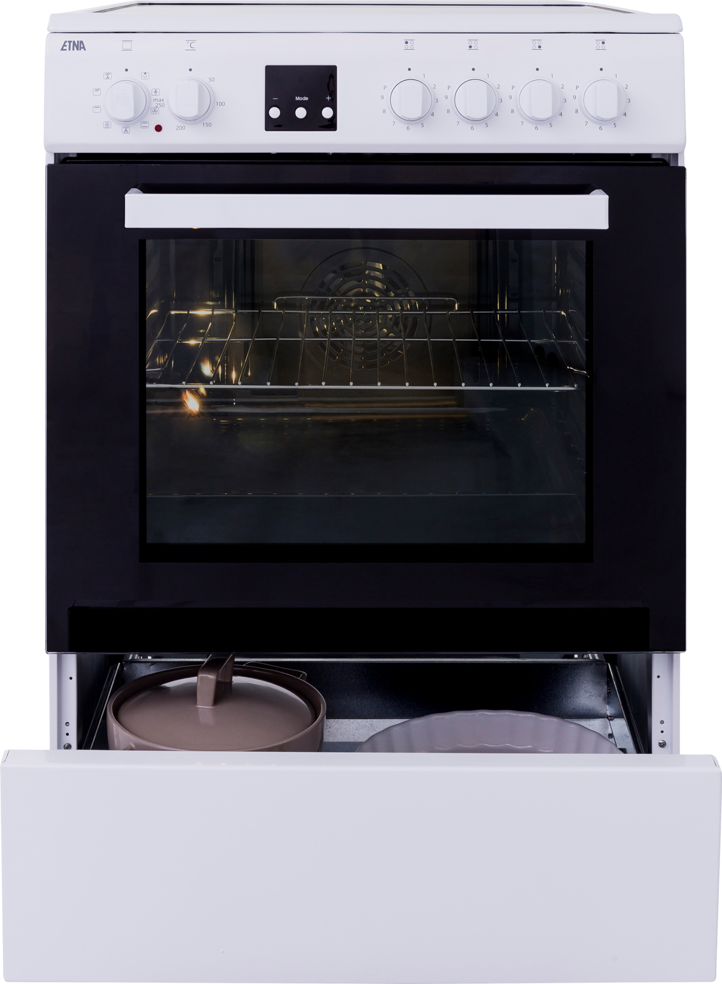 ETNA fornuis met inductie kookplaat - 60cm - FIV760WIT