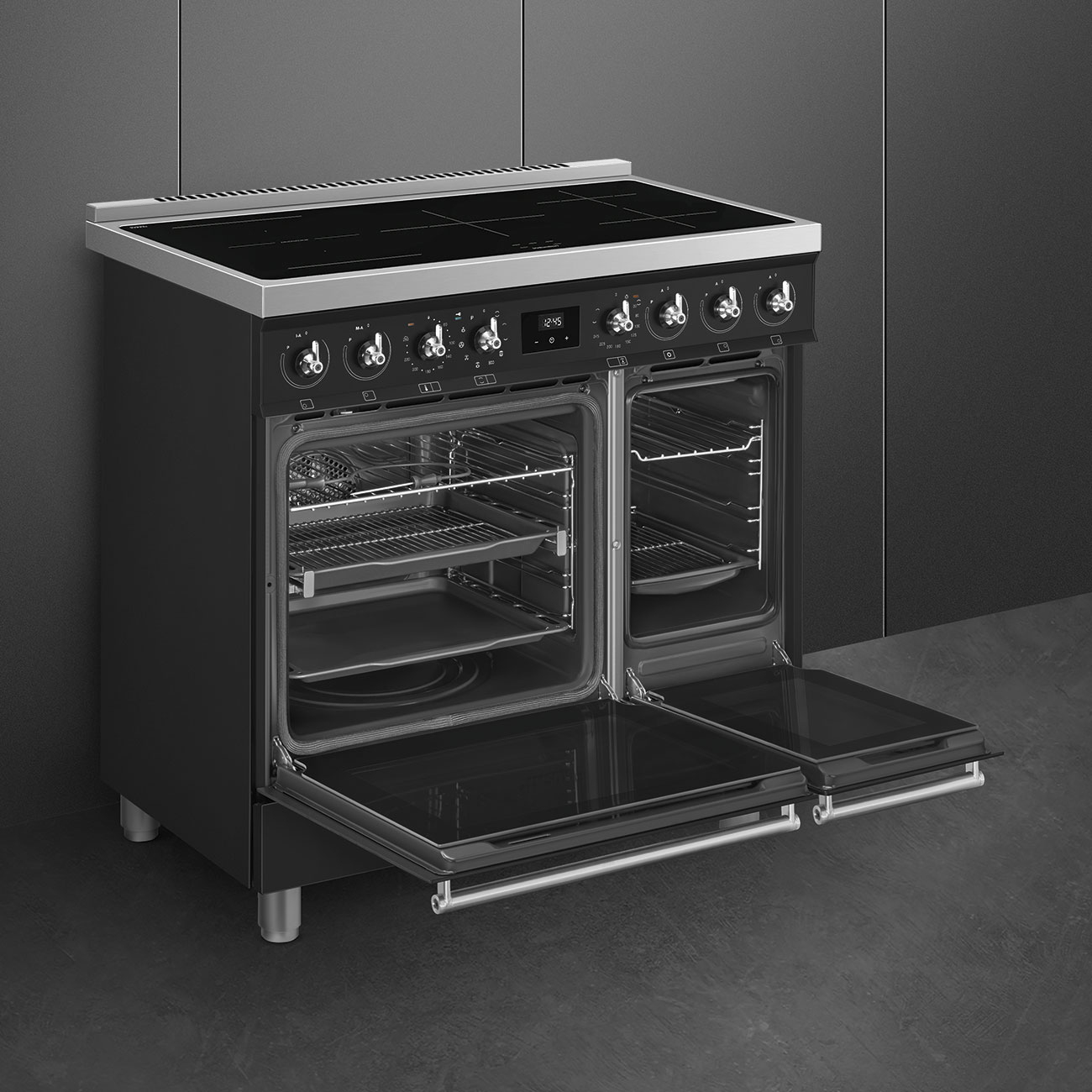 SMEG fornuis met inductie kookplaat - 90cm - C92IPMB2