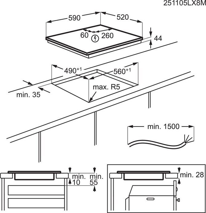 AEG 5000 inductiekookplaat - 60cm - TN64IA0BFB