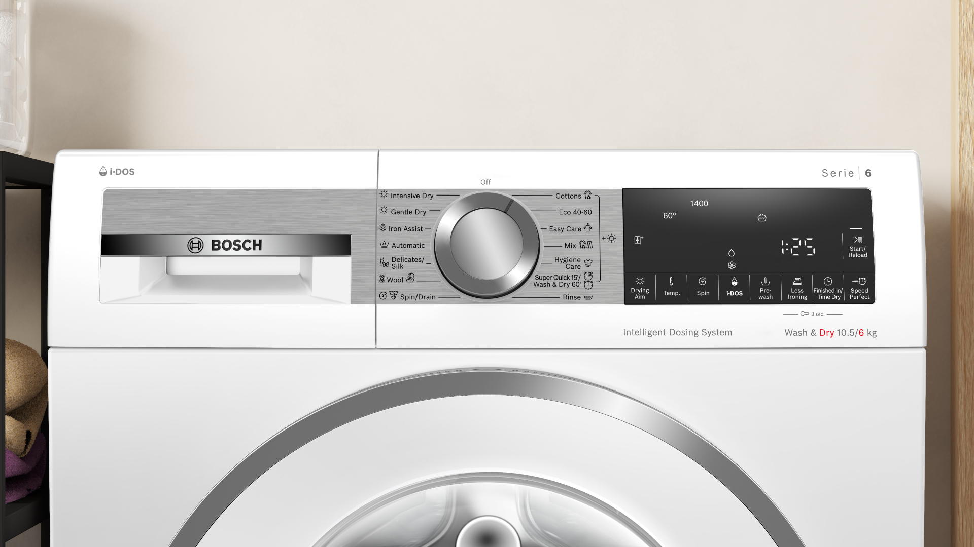 BOSCH SERIE 6 Was-droogcombinatie 6 kg - WNG254A9BY