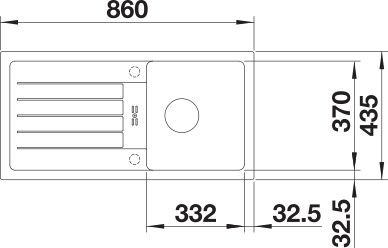 BLANCO FAVUM  spoelbak - 526081