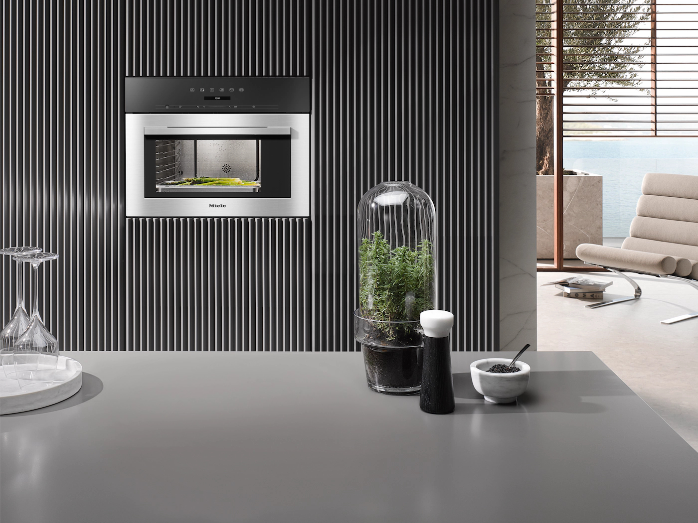 MIELE CONTOURLINE stoomoven - 45cm - DG7140CS