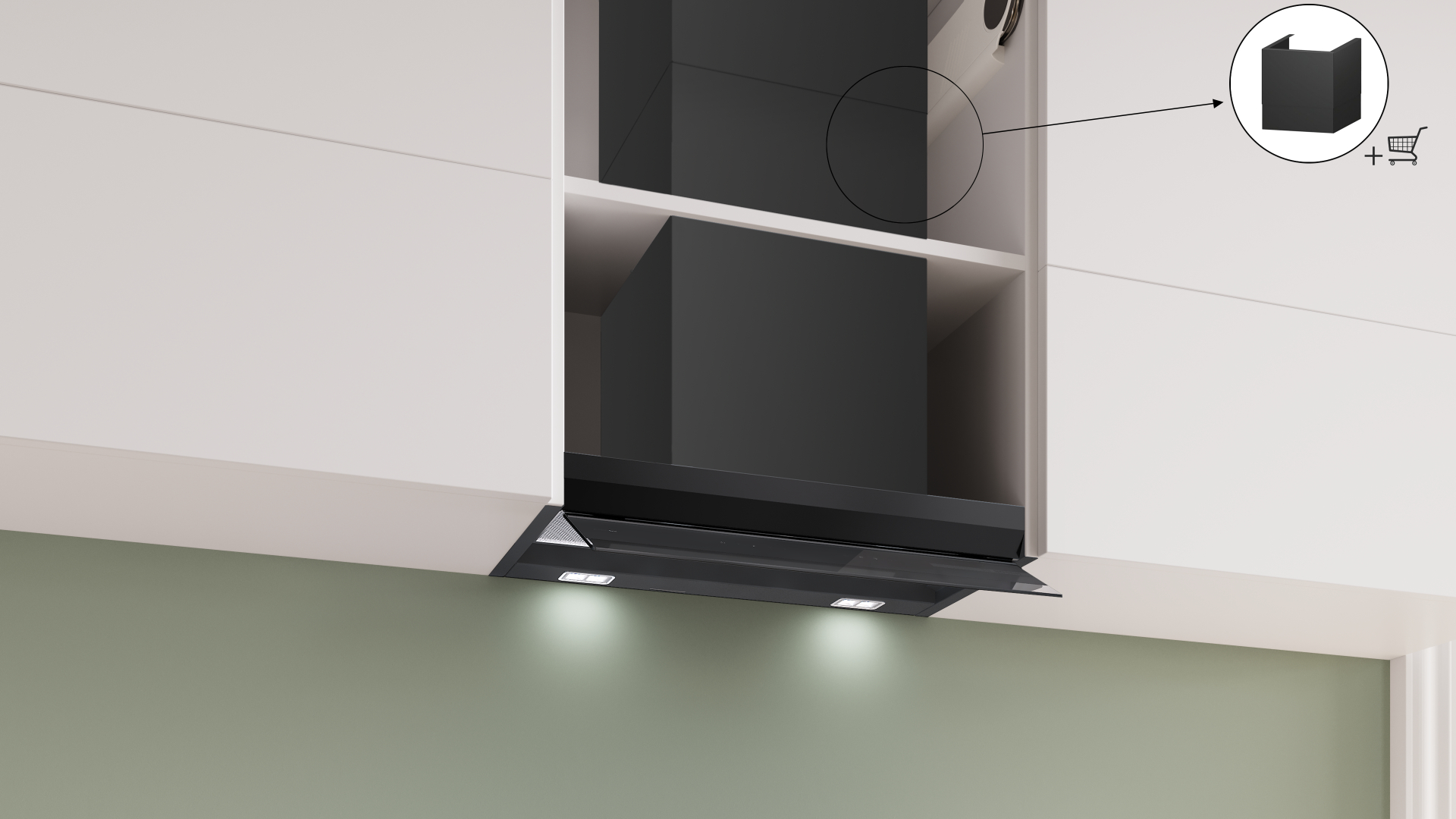BOSCH SERIE 6 geïntegreerde dampkap - 60cm - DBB67DP65