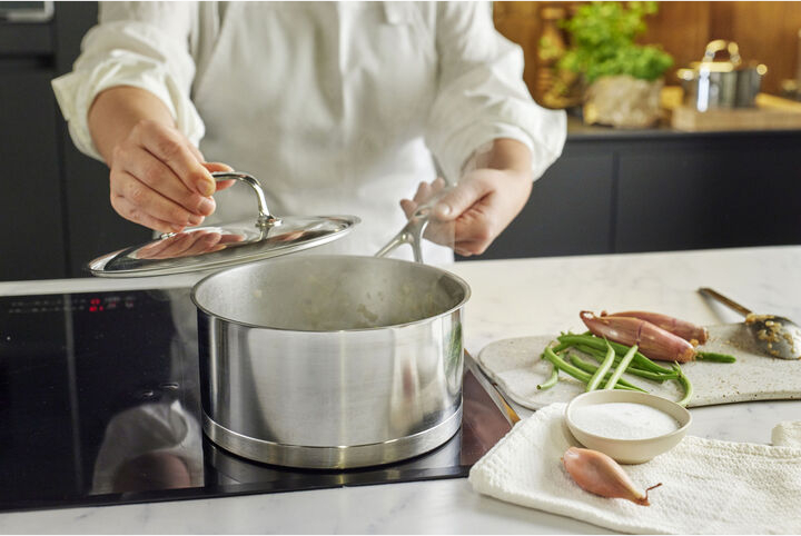 DEMEYERE steelpan met deksel - 41418+41518