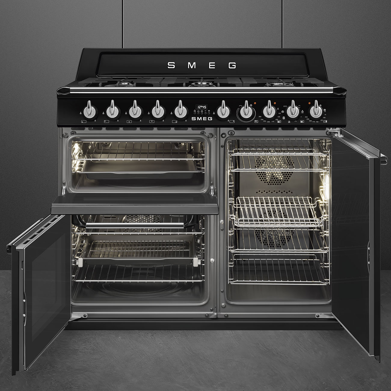 SMEG fornuis met gaskookplaat - 100cm - TR103BL