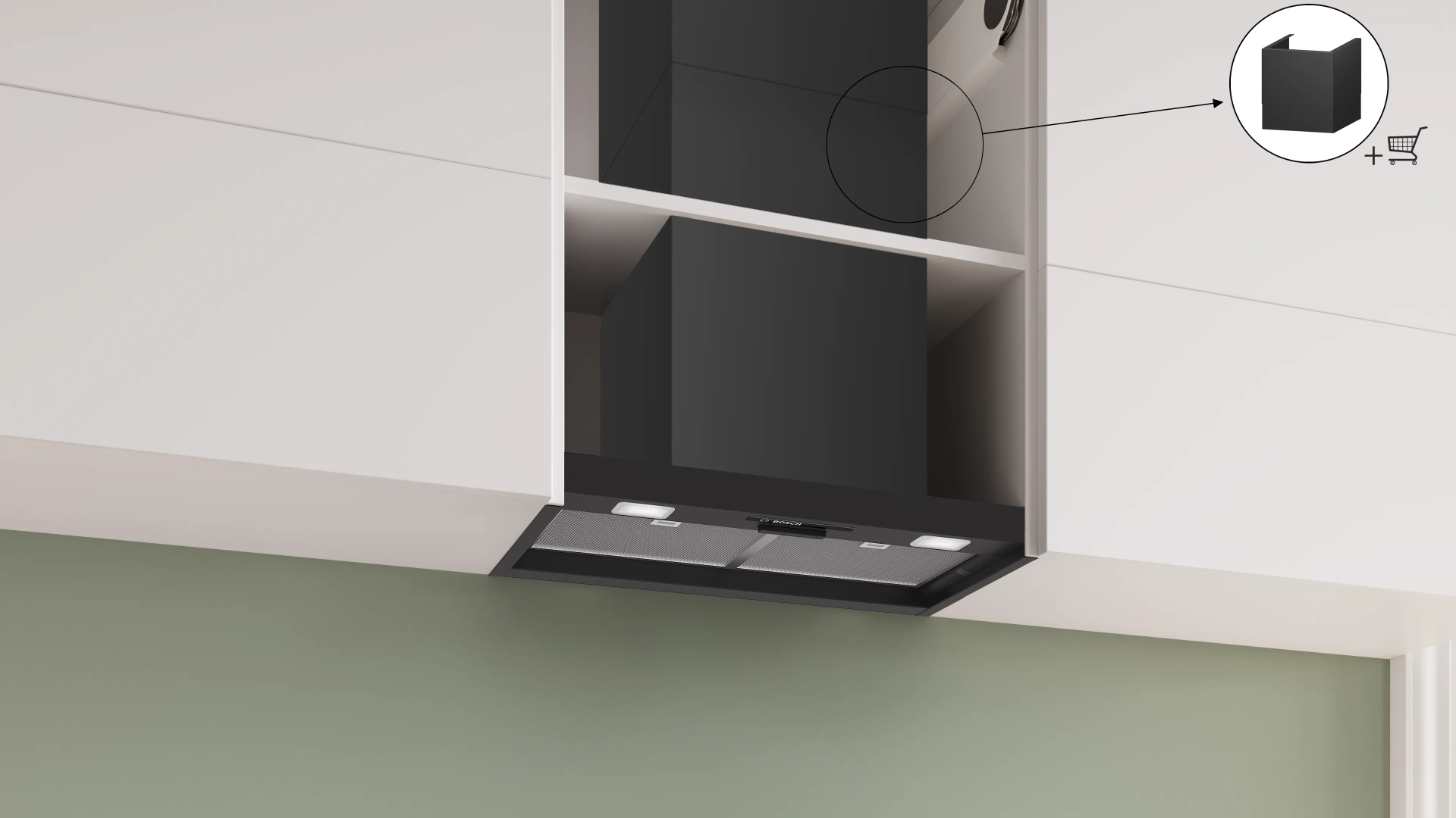 BOSCH SERIE 2 geïntegreerde dampkap - 60cm - DBB63BC60