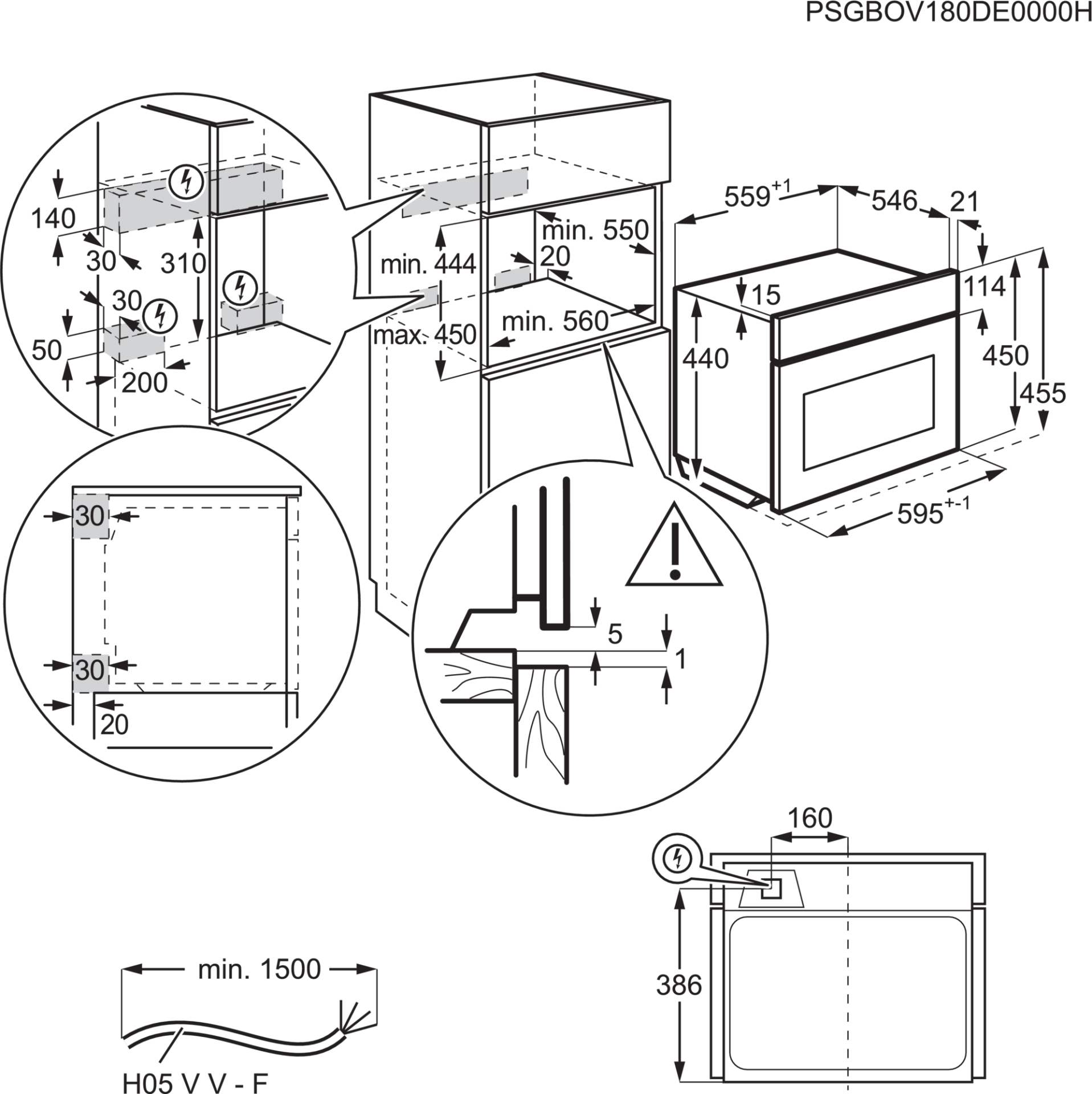 ELECTROLUX 800 microgolfoven - combi - 45cm - KVLFE46X
