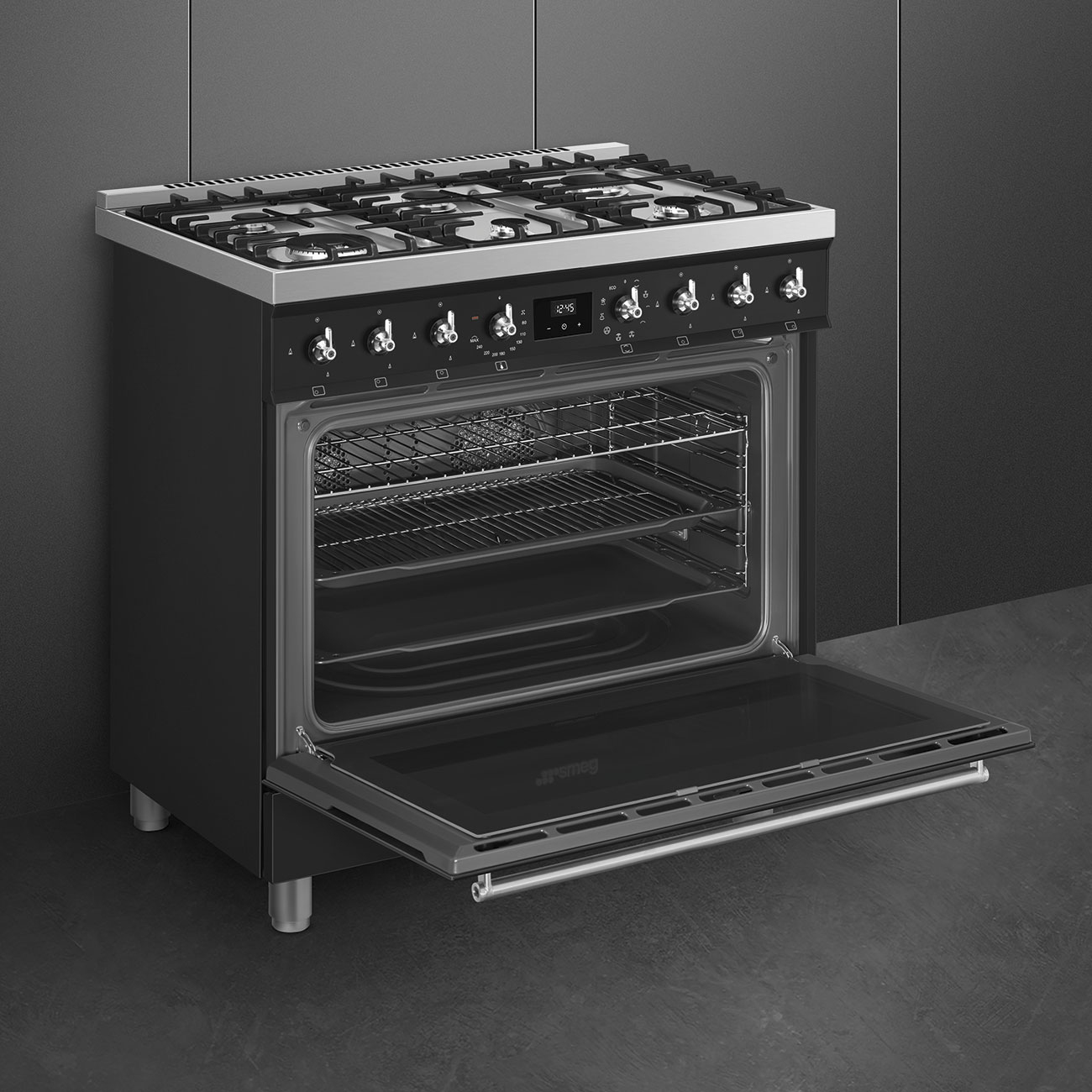 SMEG fornuis met gaskookplaat - 90cm - C9GMMB2