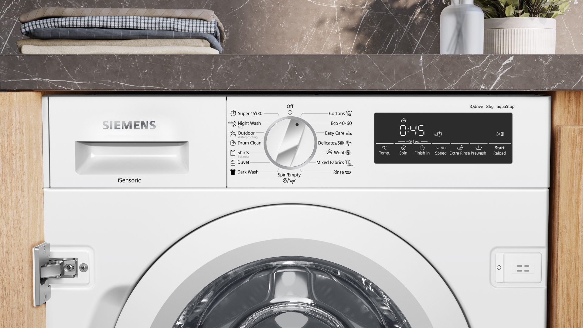 SIEMENS IQ700 Inbouw wasmachine 8 kg - WI14W542EU