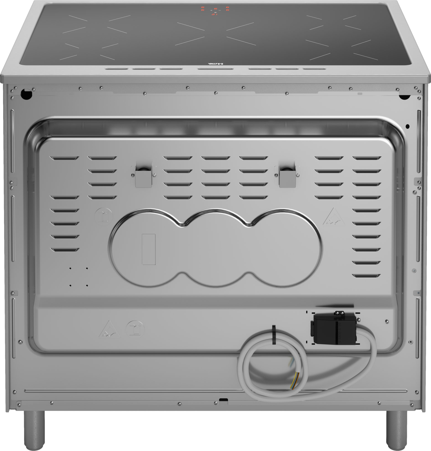 ETNA fornuis met inductie kookplaat - 90cm - FI590RVS