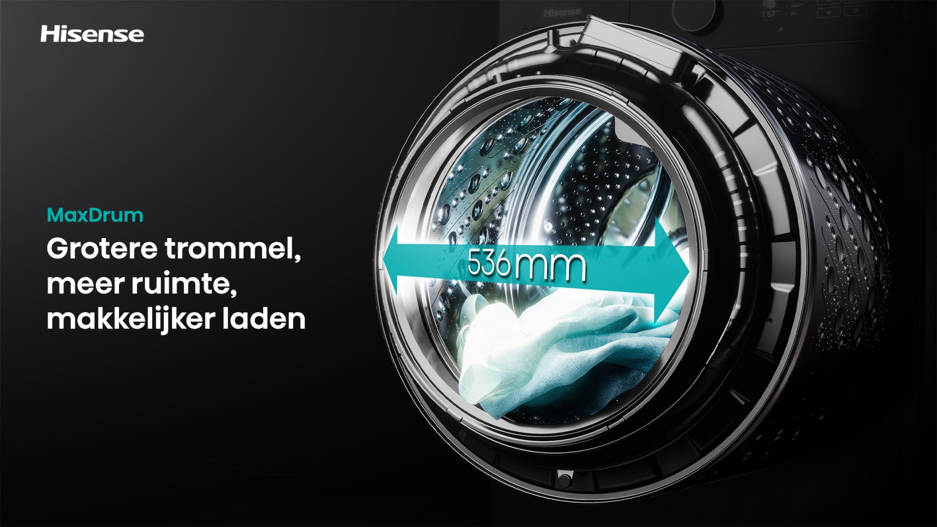 HISENSE was- droogcombinatie - WD5I8043BWF