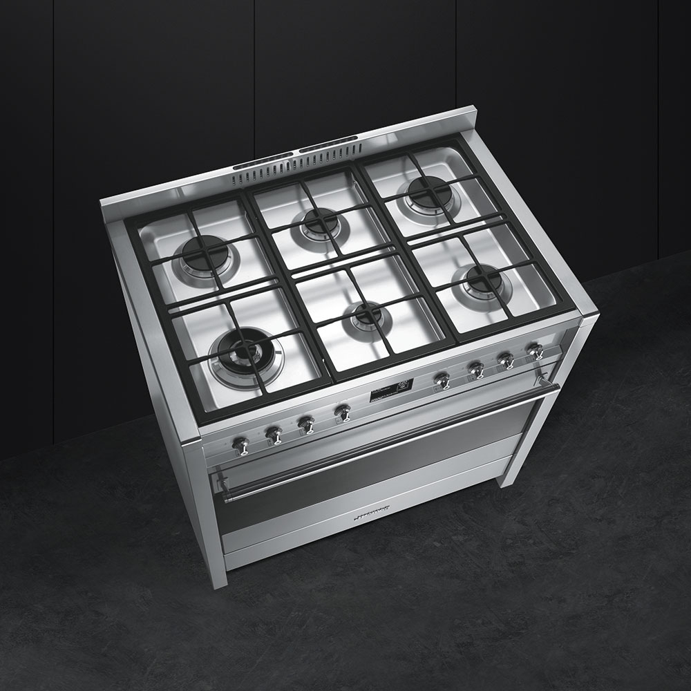 SMEG fornuis met gaskookplaat - 90cm - A1-9