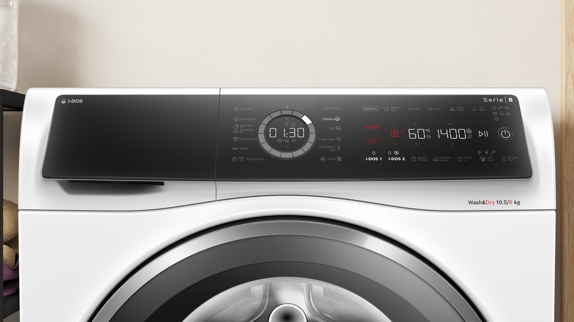 BOSCH SERIE 8 Was-droogcombinatie 6 kg - WNC254A0BY