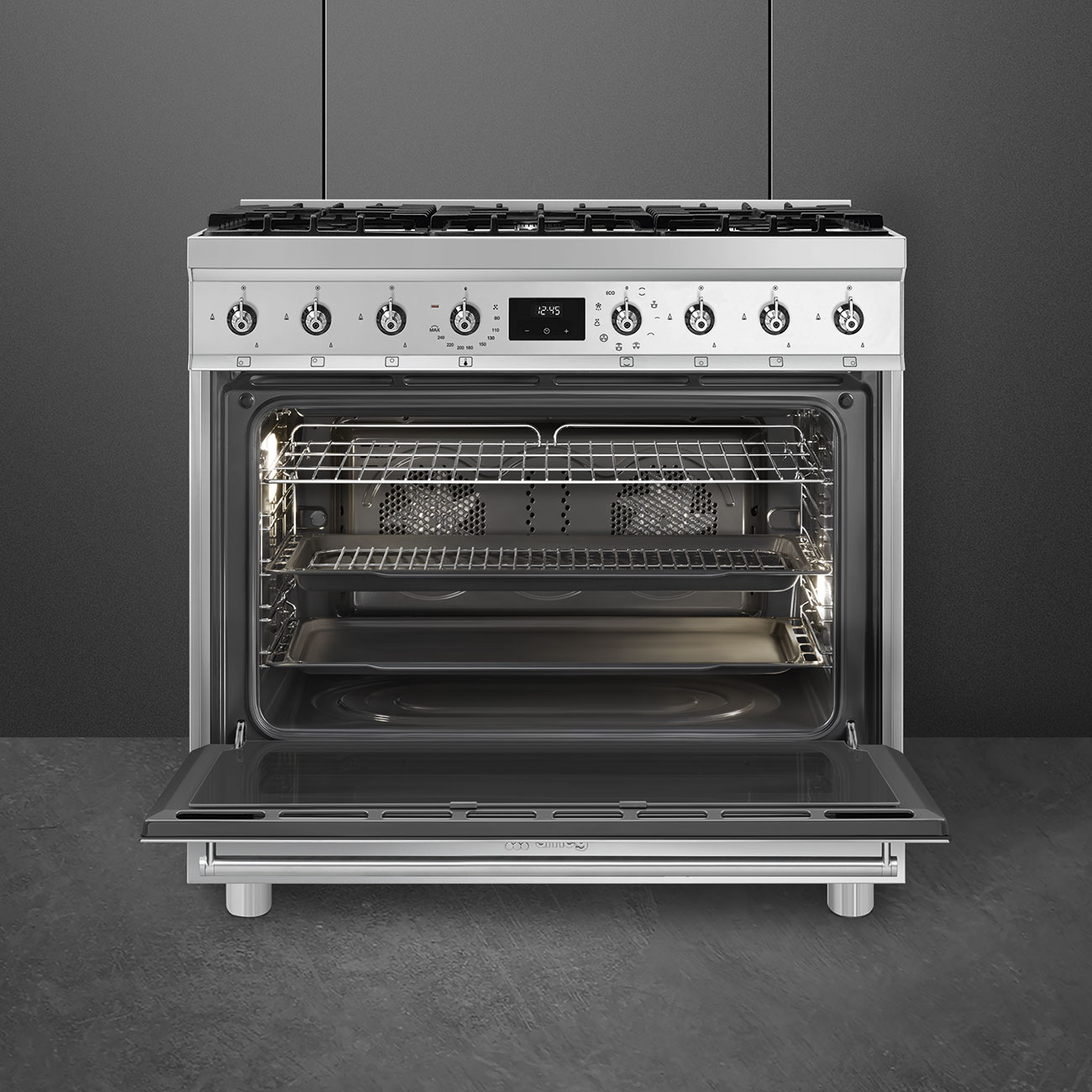 SMEG fornuis met gaskookplaat - 90cm - C9GMX2