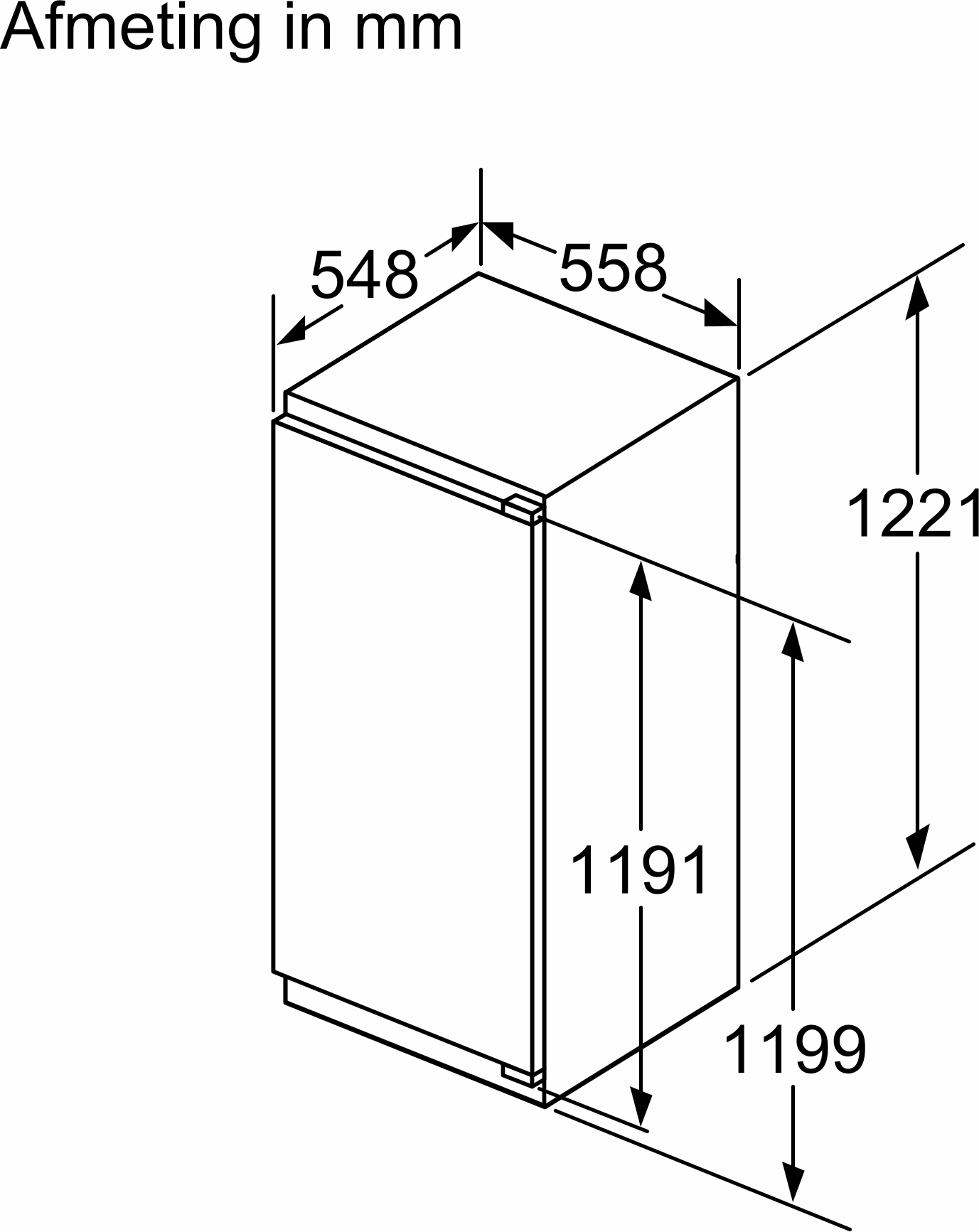 BOSCH SERIE 6 koelkast met vriesvak  - 122cm - KIL42ADD1