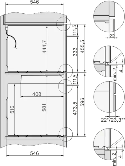 MIELE VITROLINE multifunctionele oven met microgolfoven - 45cm - H7240BMOBSW