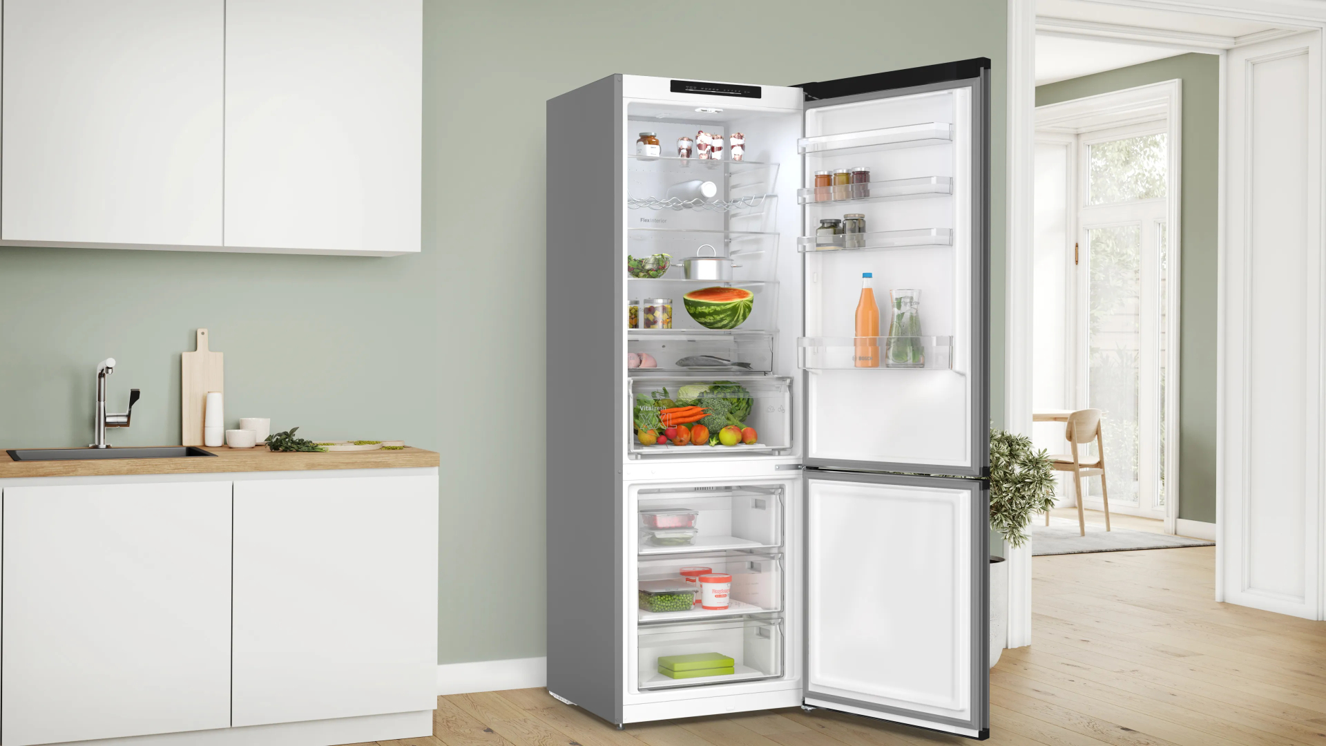 BOSCH Serie 4 Vrijstaande koel-vriescombinatie - KGN49OCAF