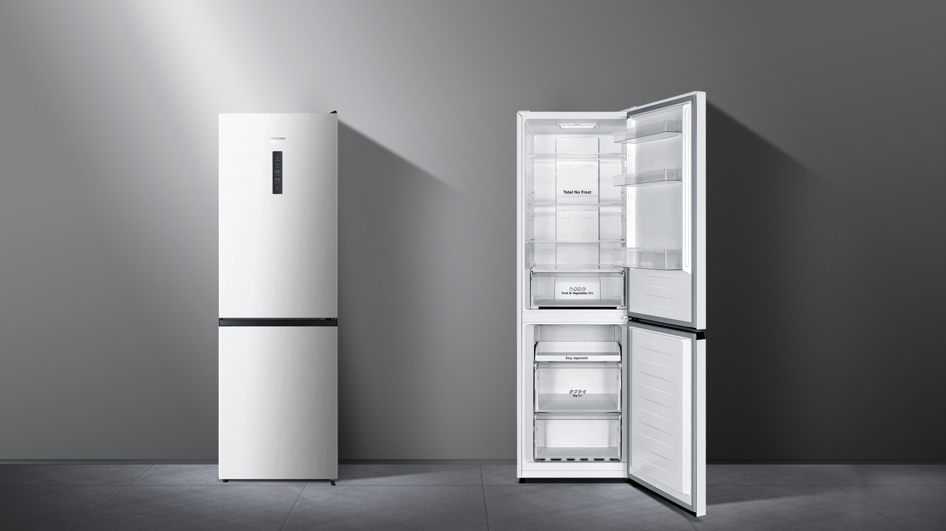 HISENSE vrijstaande koel-/vriescombinatie - 186cm - RB390N4BCC