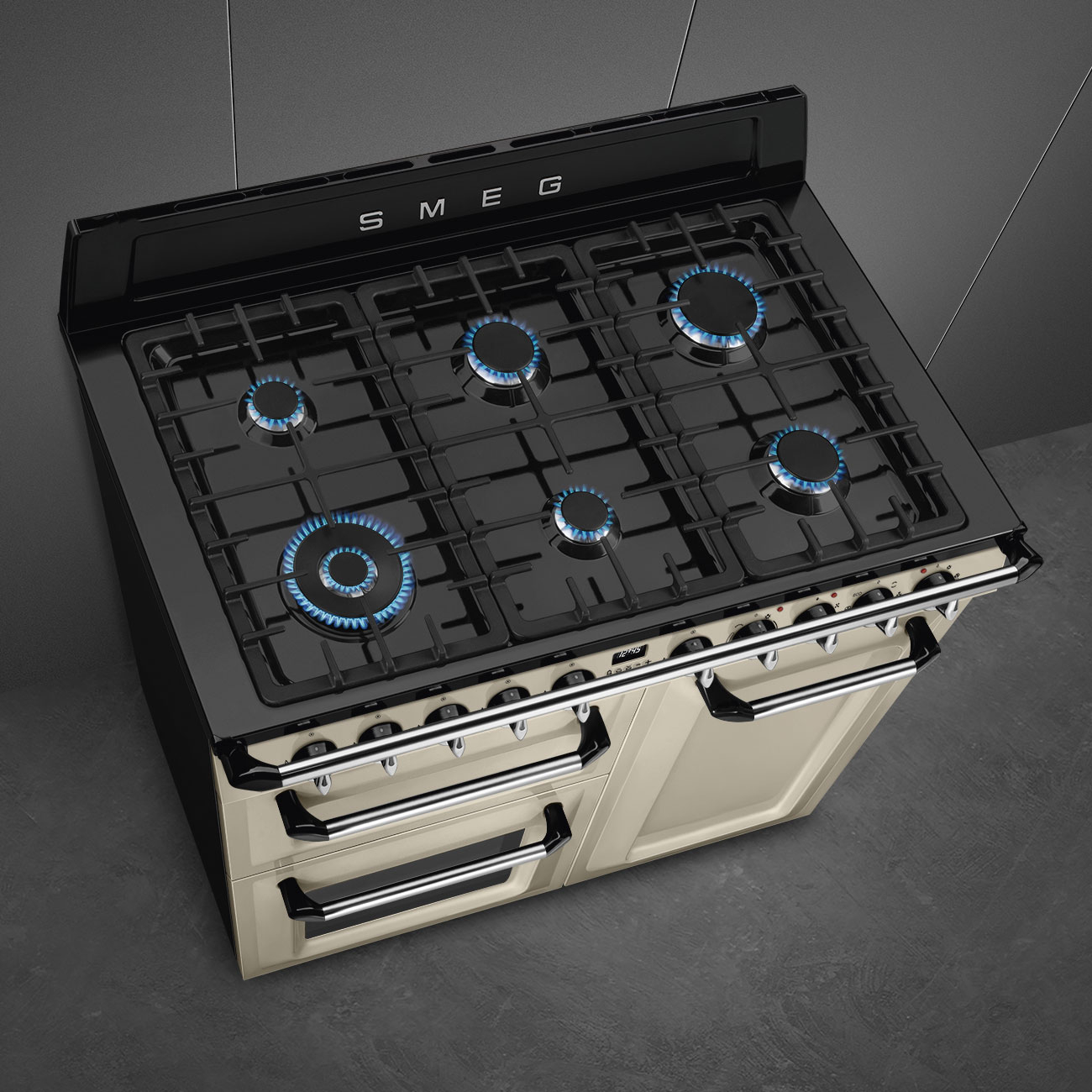 SMEG fornuis met gaskookplaat - 100cm - TR103P