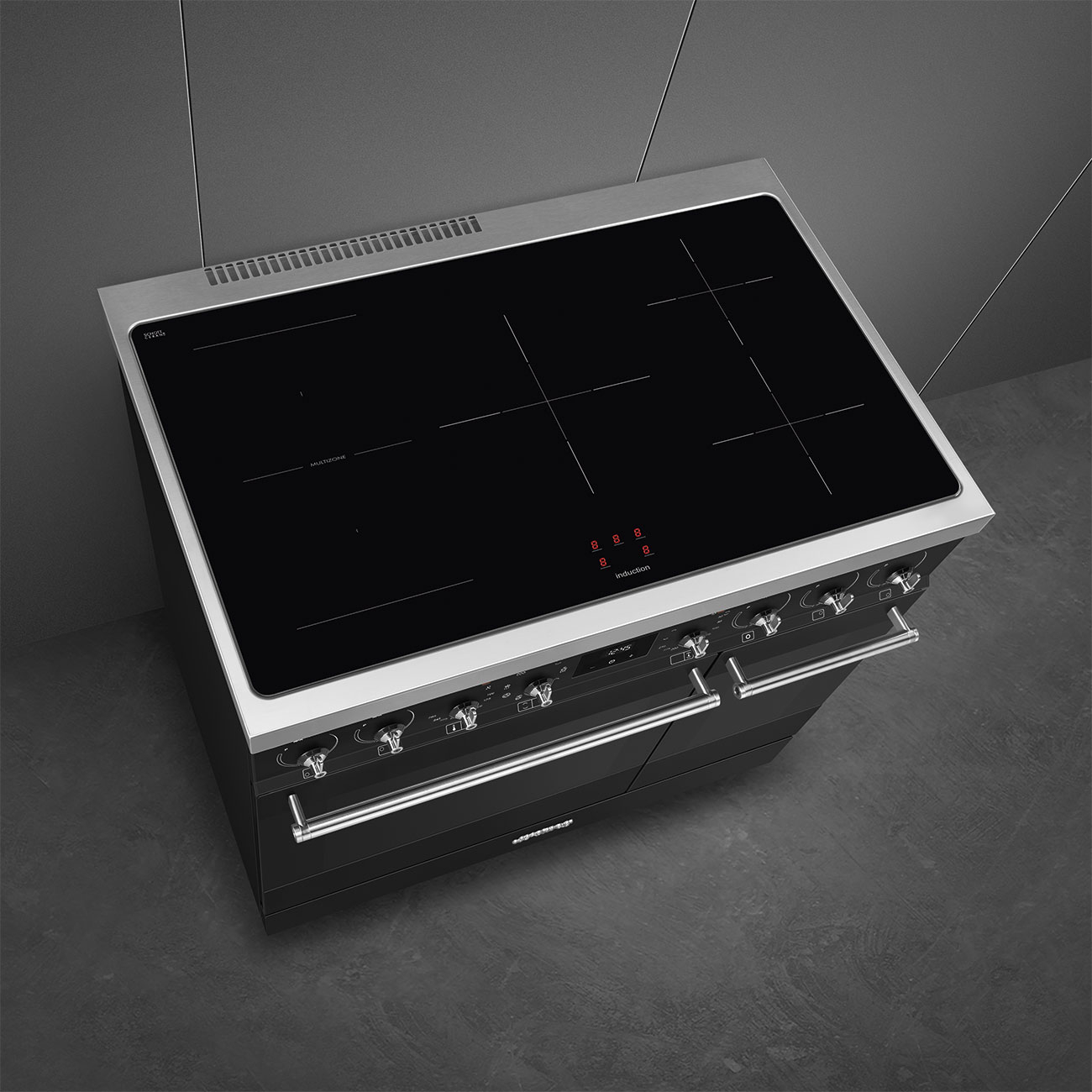 SMEG fornuis met inductie kookplaat - 90cm - C92IMMB2