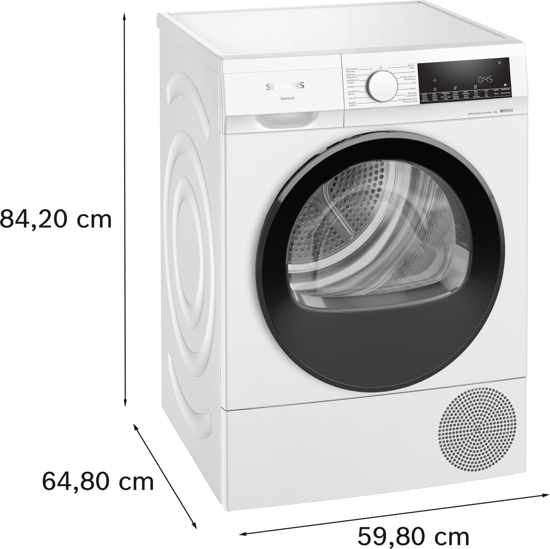 SIEMENS IQ500 Droogkast 9 kg - WQ45G2D5FG