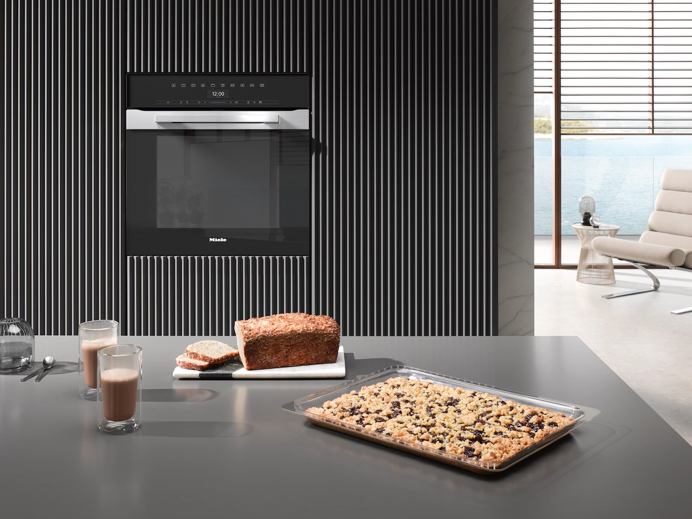 MIELE VITROLINE multifunctionele oven met stoomtoevoeging - 60cm - H7464BPOBSW