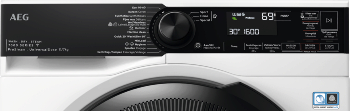 AEG 7000  was- droogcombinatie - LWR76UC164