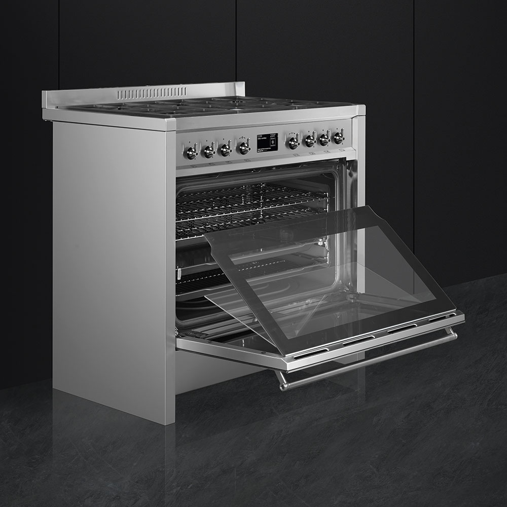 SMEG fornuis met gaskookplaat - 90cm - A1-9