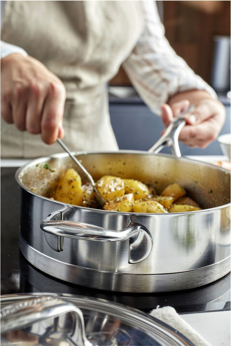 DEMEYERE sauteerpan met deksel - 41428A+41528
