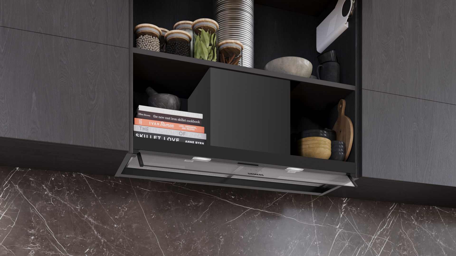 SIEMENS IQ300 geïntegreerde dampkap - 90cm - LJ95BCC60