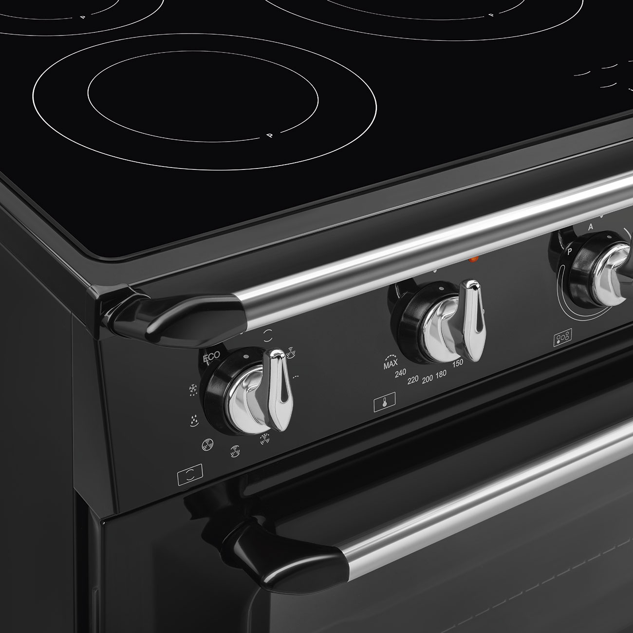 SMEG fornuis met inductie kookplaat - 90cm - TR90IMBL