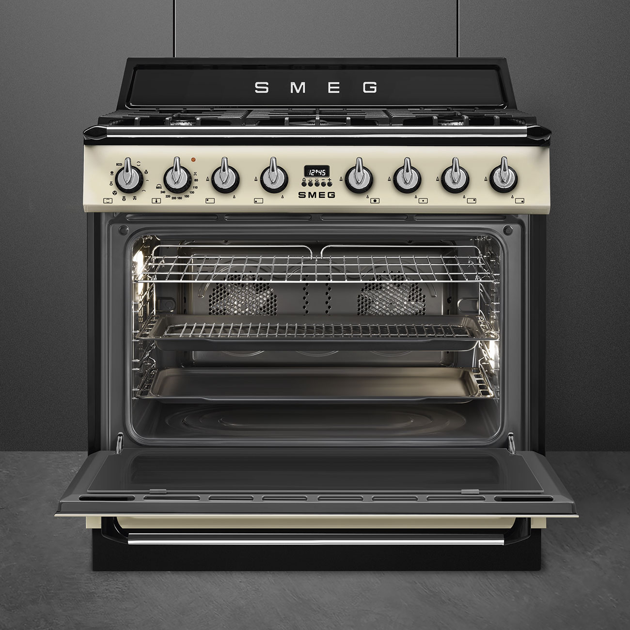 SMEG fornuis met gaskookplaat - 90cm - TR90GMP