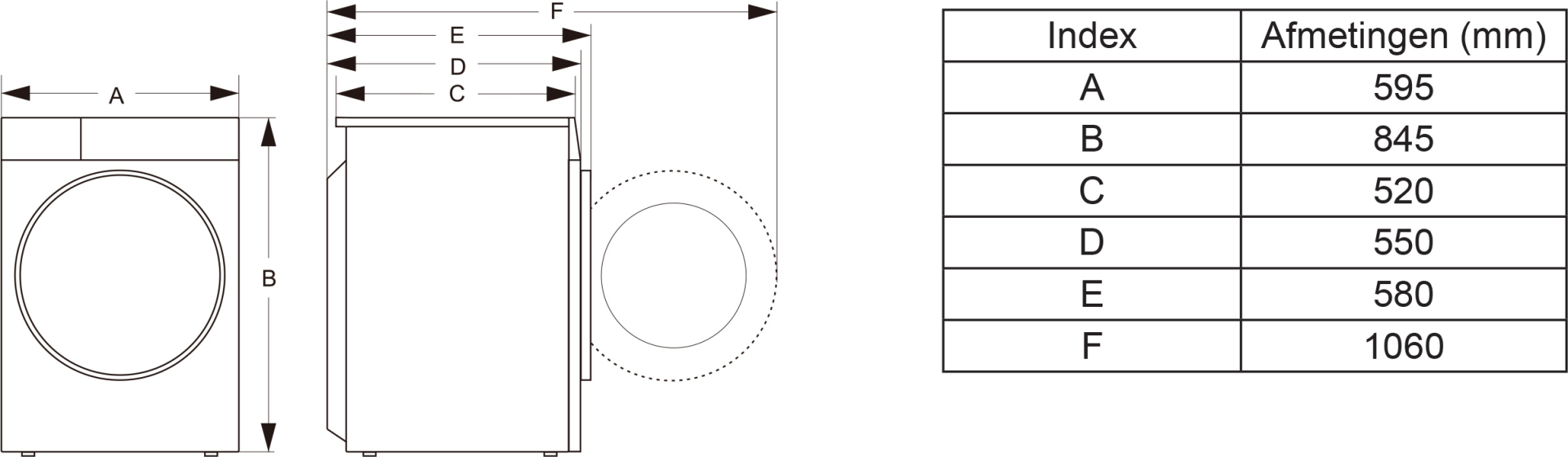 HISENSE droogkast - warmtepomp - DH3S802BW2