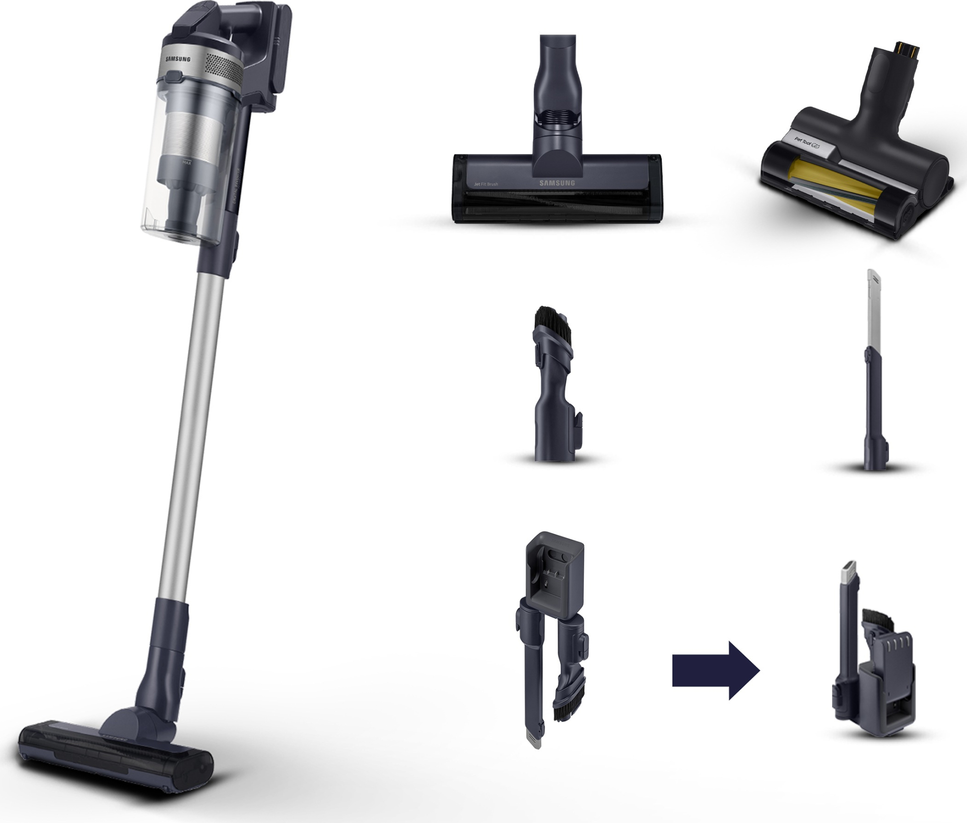 SAMSUNG steelstofzuiger - VS15A60AGR5/WA