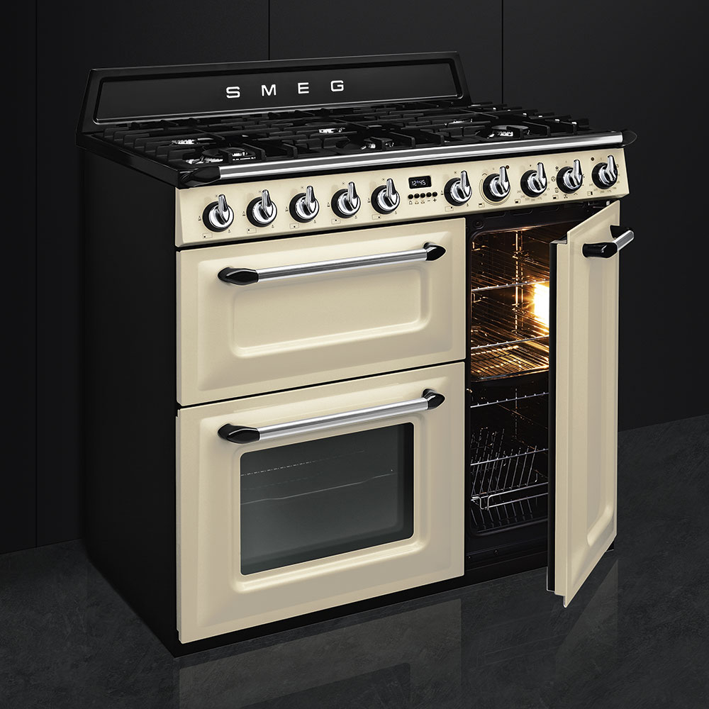 SMEG fornuis met gaskookplaat - 90cm - TR93P