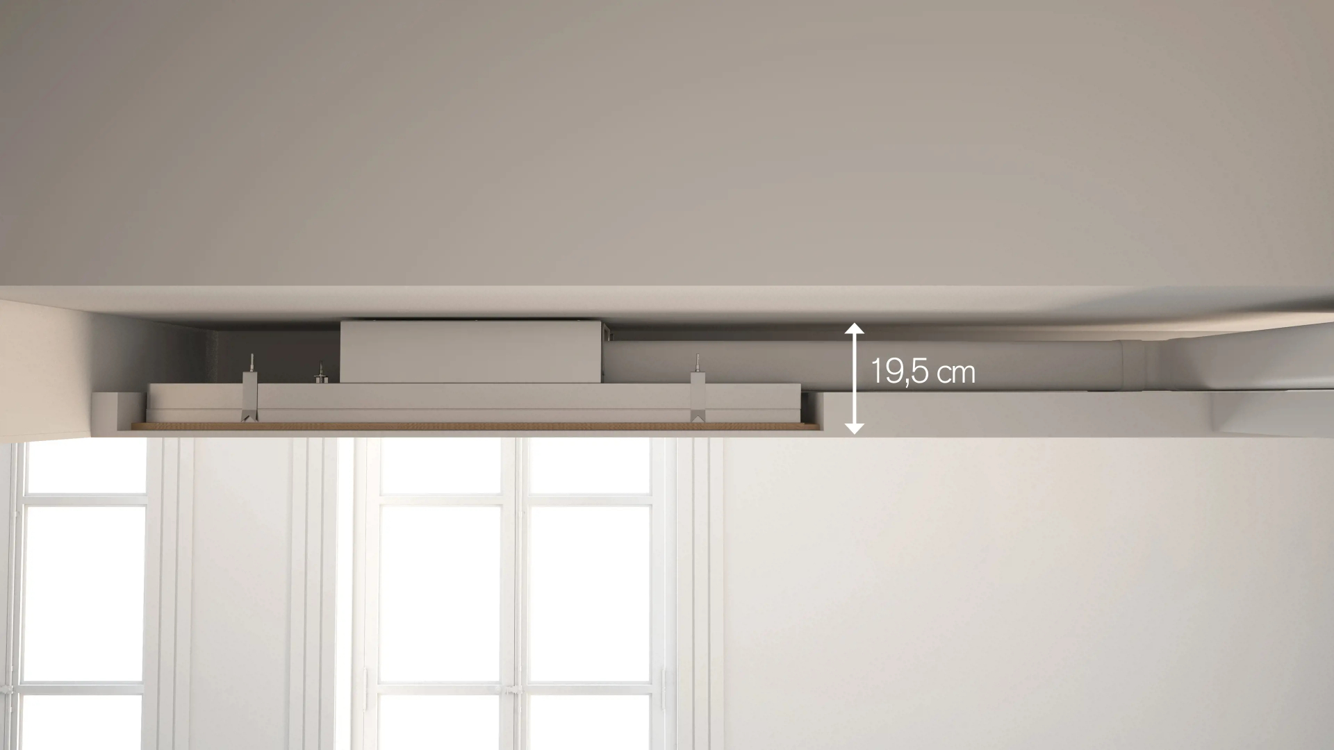 NOVY Pureline Compact plafonddampkap - 90cm - 6810