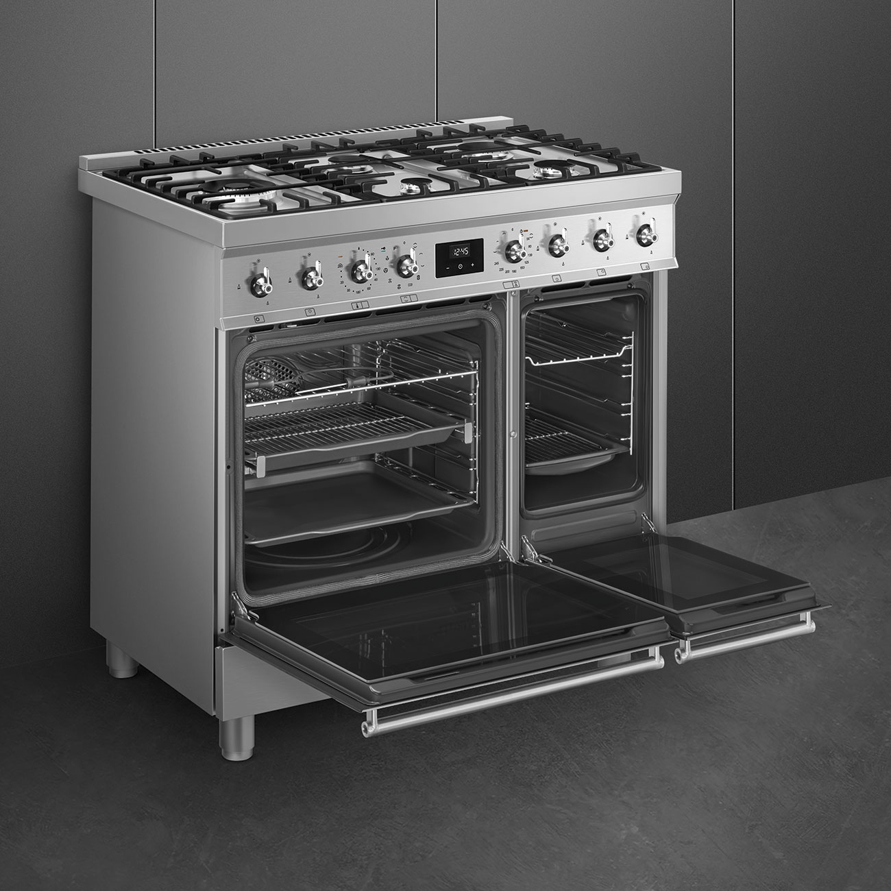 SMEG fornuis met gaskookplaat - 90cm - C92GPX2